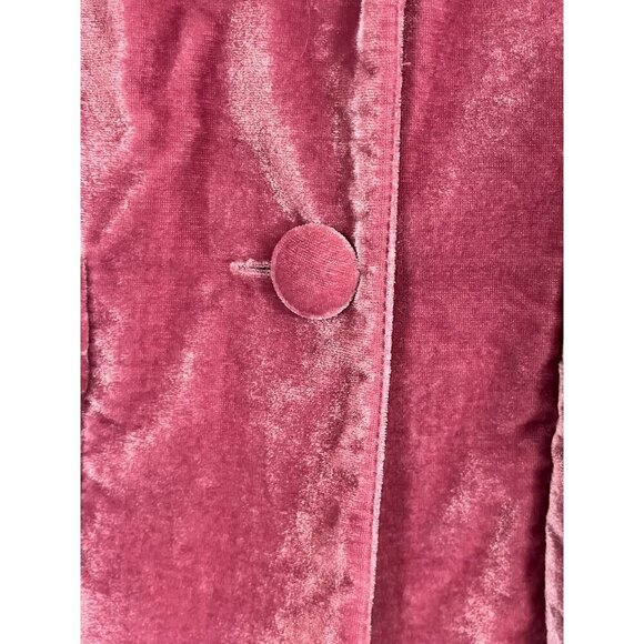 AGB Jacket 12 Pink Velvet Festive Crop Fairy Whimsical Holiday Neutral 80s Retro - Picture 4 of 15